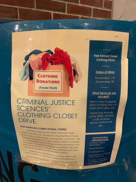 clothing drive sign